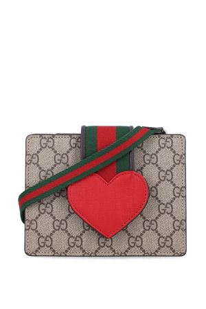borsa in pelle marrone GUCCI KIDS | 793830KAAAP9751